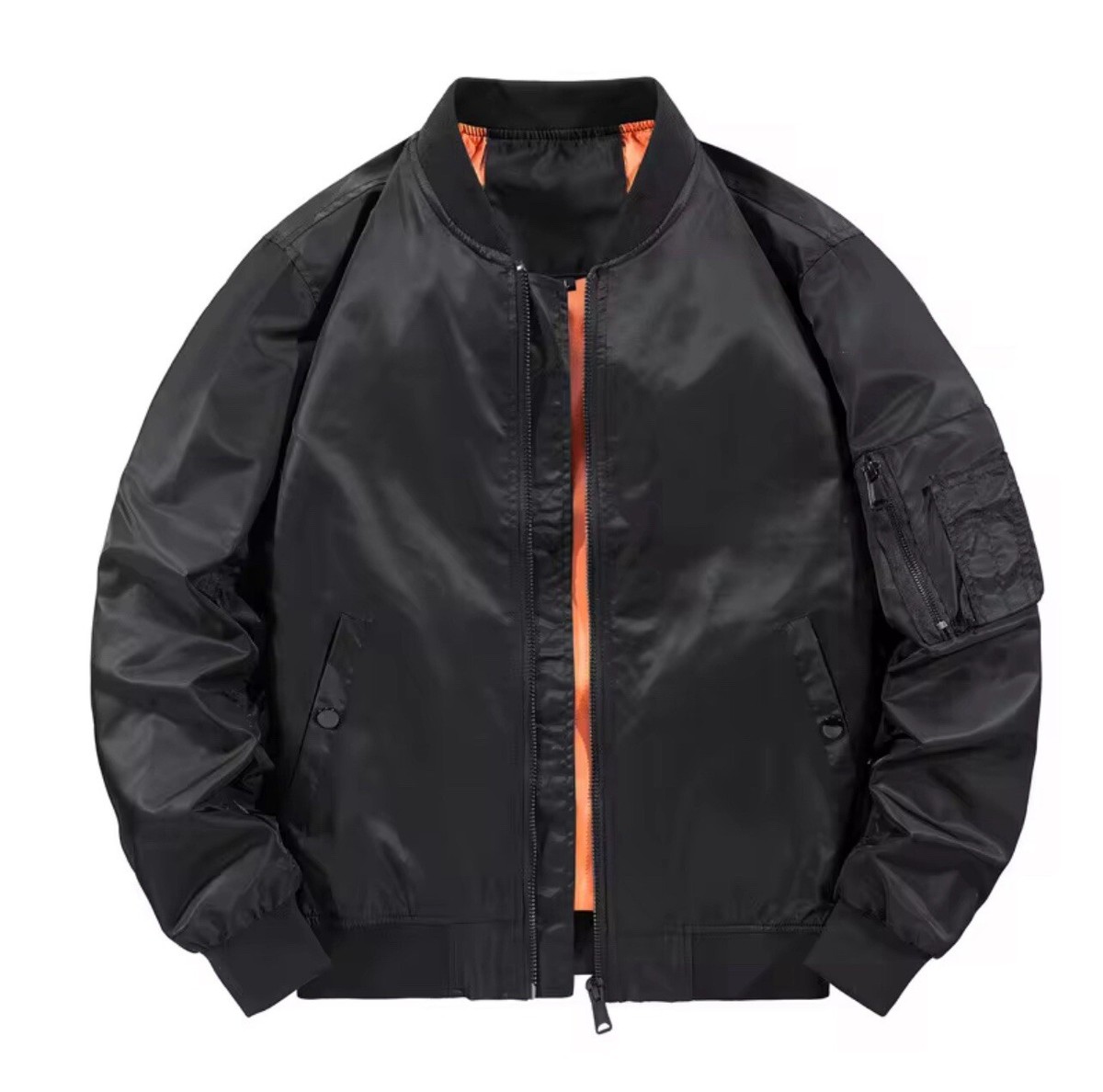 ma1 flight jacket Black 本革 短丈 ma-1 英国製 MA-1 Flight Jacket