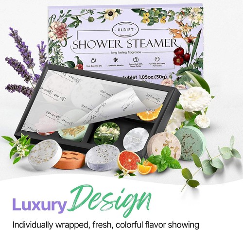 Shower Steamers Aromatherapy 8 Pack Gifts for Women, Men, Mom, Teen Lavender Nat - Picture 4 of 10