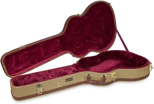 Crossrock Semi-Hollow & Hollowbody 335 Style Electric Guitar Hard Case, Tweed