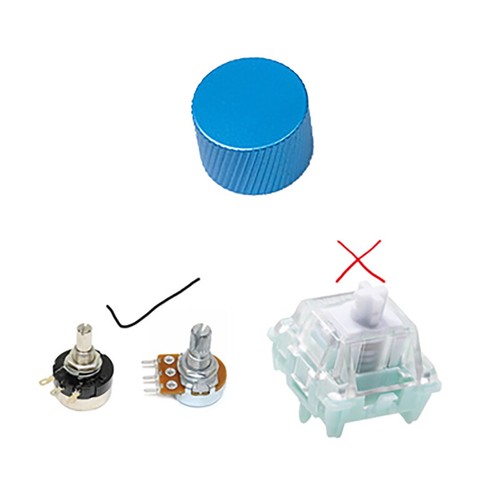 Mechanical Keyboard Knob Replacement Adapter Metal Volume Adjustable Swit-mx - Photo 17/32