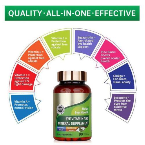 Lutein Augenvitamine Zeaxanthin zur Unterstützung der Augengesundheit 90 Tablett - Bild 8 von 8