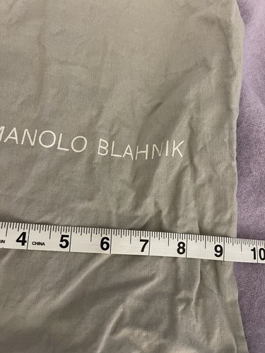 MANOLO BLAHNIK NEW Authentic Gray Dust Bag 13x10.5 Shoe bag - Picture 3 of 3