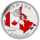 Canada 2015 $3 Fine Silver Coin 50th Anniversary of the Canadian Flag Tax Exempt