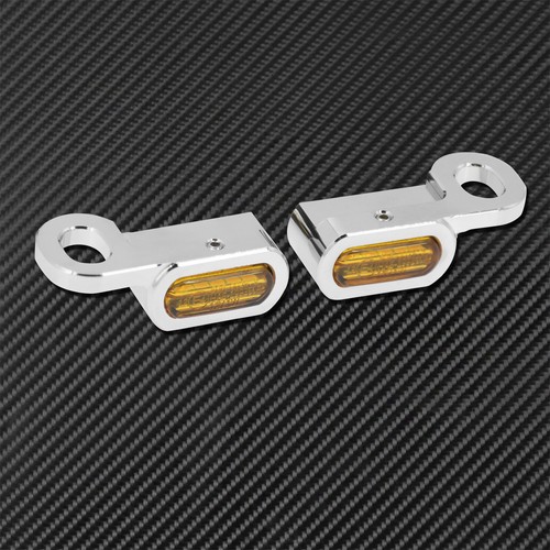 Pair of LED Turn Signal Indicators Runing Blinker Lights Fit For Touring Softail - Picture 9 of 11