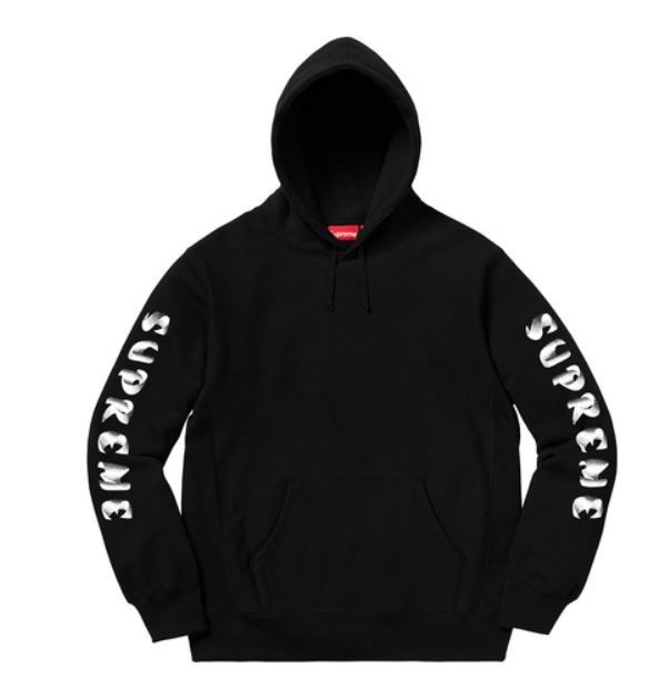 New SUPREME Gradient Sleeve Hooded Sweatshirt Black Size Medium | eBay 