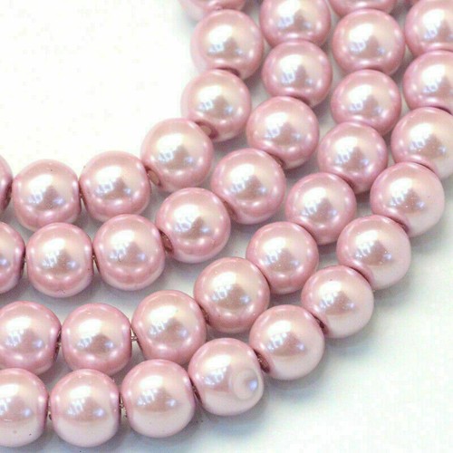 60 Glasperlen 10mm Glänzend Metallic Beads Set Perlen Mix Glas Schmuck Basteln - Bild 12 von 38