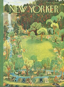 New-Yorker-cover-Karasz-park-picnic-woods-6-27-1953