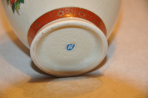 Bellissimo vaso vintage dipinto a mano 4,5 in alto Giappone giapponese floreale - Foto 4 di 6