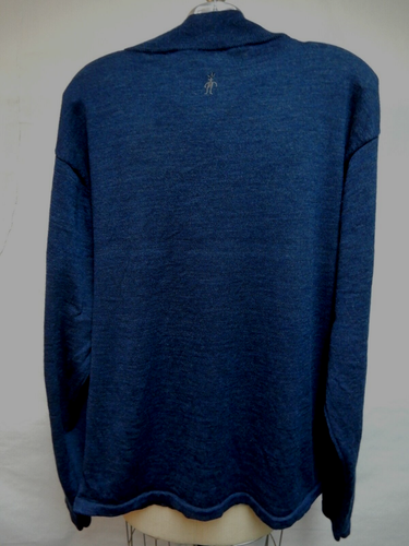 Smartwool Men's Navy Heather Merino Wool 1/2 Zip Pullover Size X Large - Picture 4 of 7