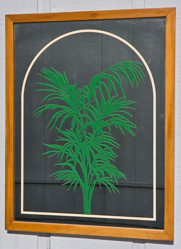 ACADEMY ARTS 1976 Mirror PALMS PALM TREE Jim Rosloff VINTAGE