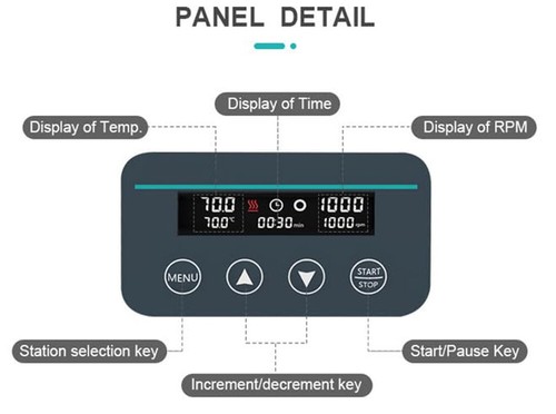 Thermostatic Water Bath Lab Water Bath with Magnetic Stirrer Brushless Motor - Picture 5 of 14