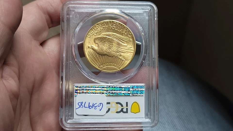 1924 Saint Gaudens Gold $20 PCGS MS 63 Struck Thru Obverse Error -RARE!!! - Image 4 of 4