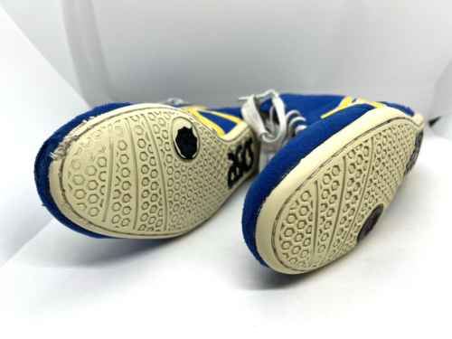 Zapatos de Boxeo Lucha Asics Azul Amarillo EE. UU. 8 (26 cm) Antiguos EX-EO TWR900 Usados - Imagen 7 de 9
