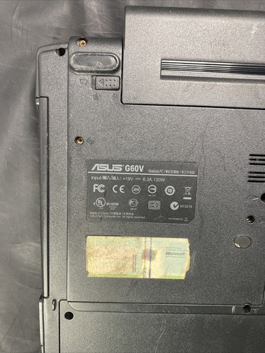 Asus G60V 15" Laptop Intel Core 2 Duo GeForce GTX 260m For Parts Or Repair - Picture 4 of 12