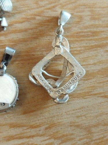 Set bestehend aus 7 signierten Silberanhängern - Sterlingsilber Charm Stil - Bild 14 von 20