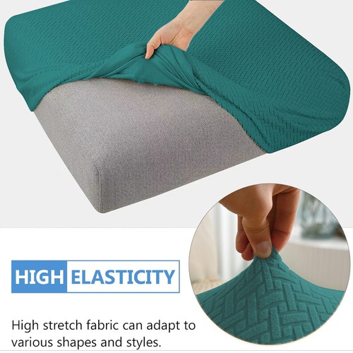 Funda de cojín elástica para sofá de patio 2/6/8 piezas funda de cojín para exterior funda de asiento de silla - Imagen 108 de 110