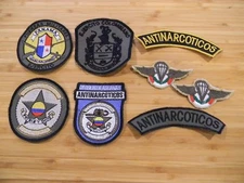 LOT OF 8 FOREIGN MILITARY PATCHES FROM THE SET OF "AMERICAN MADE" TOM CRUISE!