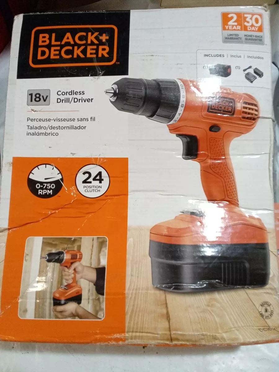 BLACK+DECKER 18-Volt Ni-Cad Cordless Drill-Driver, GC1801 