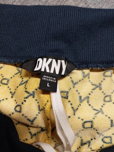 DKNY Sleepwear Lounge Wear Women's Size L Top and Shorts Pajama Set in Yellow - Picture 7 of 15