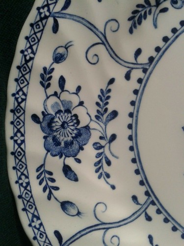 JOHNSON BROTHERS INDIES TEA TRIO IRONSTONE TEACUP SAUCER SIDE PLATE BLUE & WHITE - Photo 7 sur 12