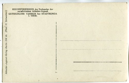 AK Stadtremda,Remda,Gutsschloss Tännich,Reichsferienheim,bei Rudolstadt 1924 - Picture 2 of 2