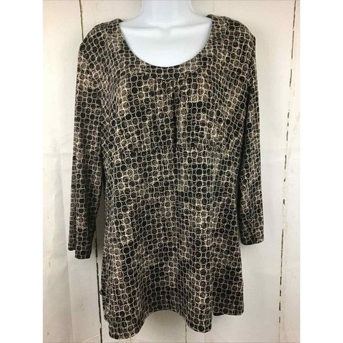 Liz Claiborne mehrfarbiges 3/4 Arm Top Gr. L (RN 93677)