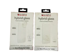 GENUINE 2 Pack Zagg Invisible Shield Hybrid Glass for Apple iPhone 12 Mini 5.4"
