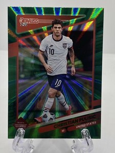 2021-22 Donruss Road To Qatar Christian Pulisic Holo Green Laser #160 USA 🔥📈