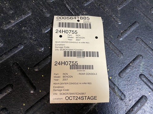 03-10 CONSOLA CENTRAL TRASERA BENTLEY CONTINENTAL CON REPOSABRAZOS CUERO NEGRO - Imagen 13 de 13