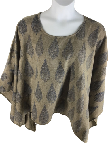Women's Poncho Sweaters, Crosstree Lane,  One Size Tan - Picture 6 of 12