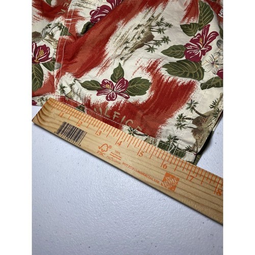 Tommy Hilfiger Bañador Hawaiano Floral Playa Pantalones Cortos Palmeras Rojo Blanco S - Imagen 9 de 9