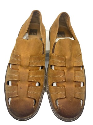 Men\'s Johnston & Murphy Brown Leather Sandals Size 10 Johnston & Murphy Sandals for Men for sale | eBay main image 2
