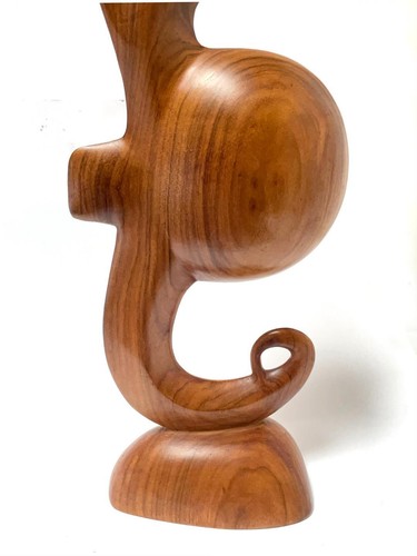 ESCULTURA DE CABALLITO DE MAR DE MADERA TALLADA ISLAS SALOMÓN MEDIADOS DE SIGLO ARTE TRIBAL MODERNO - Imagen 5 de 11