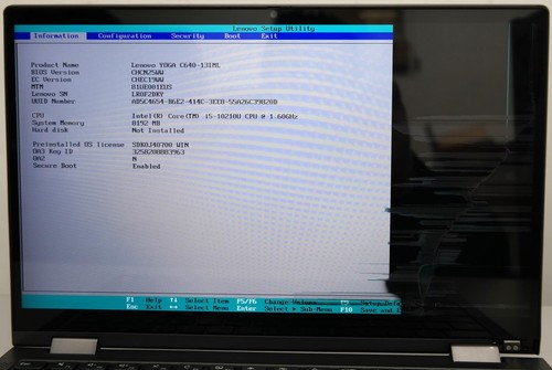 Lenovo Yoga C640-13IML i5-10210U 1.60GHz 8GB RAM 256GB SSD 13.3" CRACKED SCREEN! - Picture 3 of 12