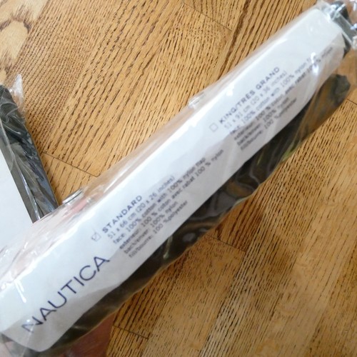 Nautica Cabin Fever Solid Olive Standard Pillow Shams 2 Cotton Brand New - Picture 5 of 5
