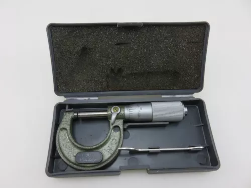 Mitutoyo 103-135 0-1" Outside Micrometer .0001" Grad. Carbide Face Made In Japan