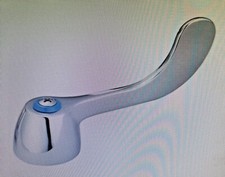 Central Brass G-4147C 4" Wrist Handle with Blue Index Ring Cold, Polished Chrome