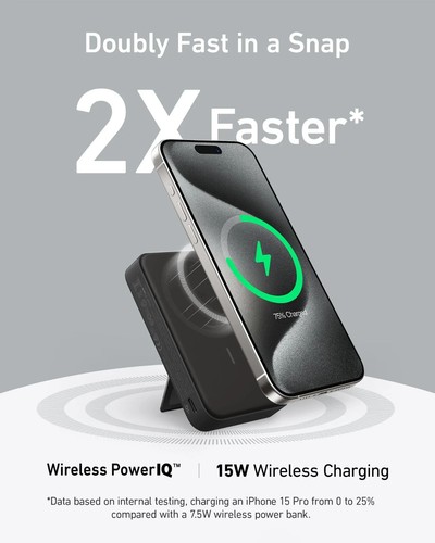 Anker MagGo Power Bank 15W Magnet Qi2 10000mAh Stand&Smart Display(CCC)- 10$ OFF - Picture 20 of 33
