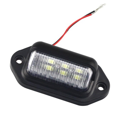 2PCS PVC Plastic Waterproof 12V-24V 6LED Car Trucks Van License Plate Light Lamp - Picture 6 of 12