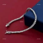 Christmas Tennis Prong New Bracelet Jewelry 14K Solid White Gold Diamond Artisan