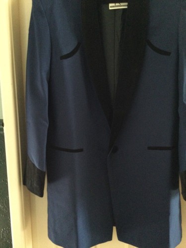 NUOVA LINEA. GIACCA DRAPE TEDDY BOY. BLU AMMIRAGLIO. COLLARE ROTOLO DI VELLUTO.ROCKnROLL 42"" - Foto 6 di 11