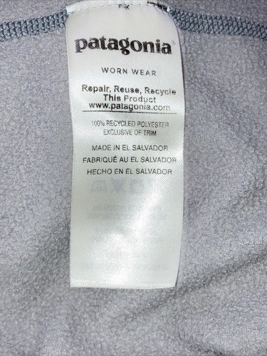 Patagonia Gray Fleece 1/4 Length Zip Sweater Women’s Small “Ogichi Daa Lee 2018” - Picture 7 of 9