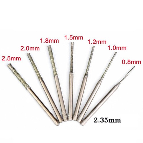2.35mm Shank Diamond Drill Bit 0.8/1/1.2/1.5/1.8/2/2.5mm for Jade Amber - Picture 1 of 4