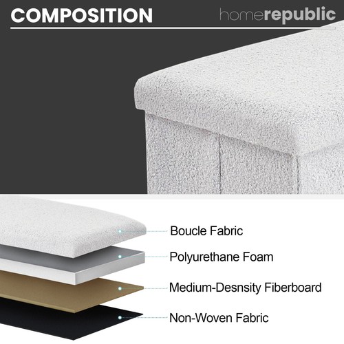 Klappbare Schlaufe Aufbewahrungsbox Teddybär Osmanische Brust zusammenklappbare Sitzbank - Bild 16 von 41