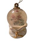 Vintage Porcelain Mikasa Holiday Magic Santa in Snowglobe Christmas Ornament