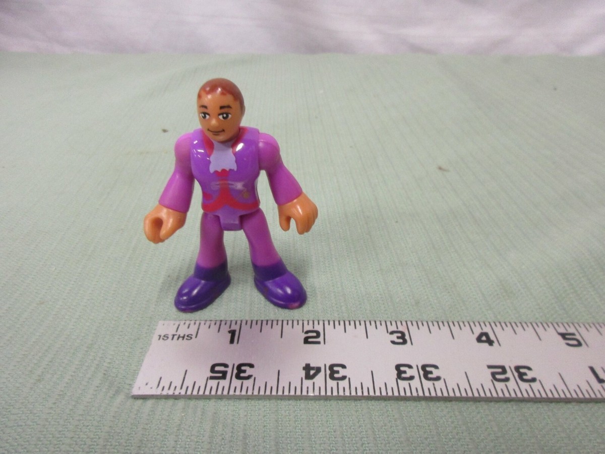 Fisher Price Imaginext Prince Figure Purple suit brown hair toy play fun guy