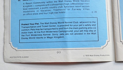 Lot 2 Walt Disney World 1979 Vacationer's Guide Brochures Polaroid Park Maps 70s - Picture 7 of 13