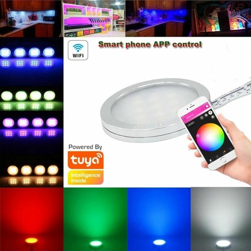 Wifi tuya APP remote control RGB LED Under Cabinet Lighting Dimming Kitchen Kit - Picture 5 of 11