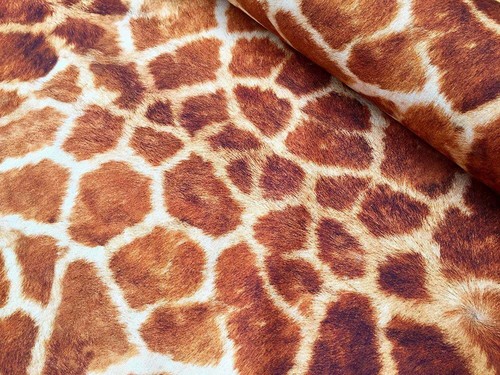Giraffe Fabric Animal Print Fabric Cotton curtain decor dress DIGITAL 140cm wide - Picture 8 of 9