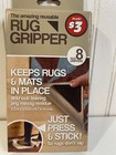 Ruggies Reusable Rug Gripper 8 Pk Stopper Washable Carpet Floor Mat Blk  No-Slip